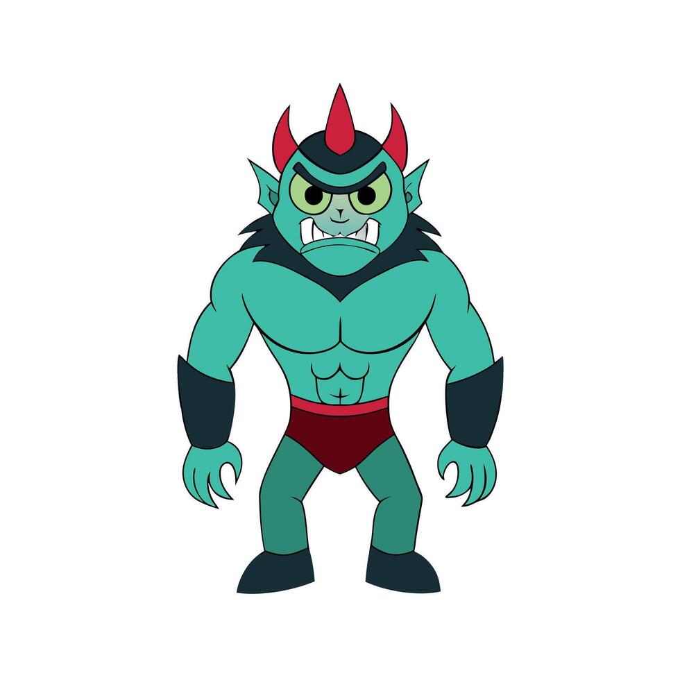 Isolated digital art concept artwork evil creature character graphic design vector