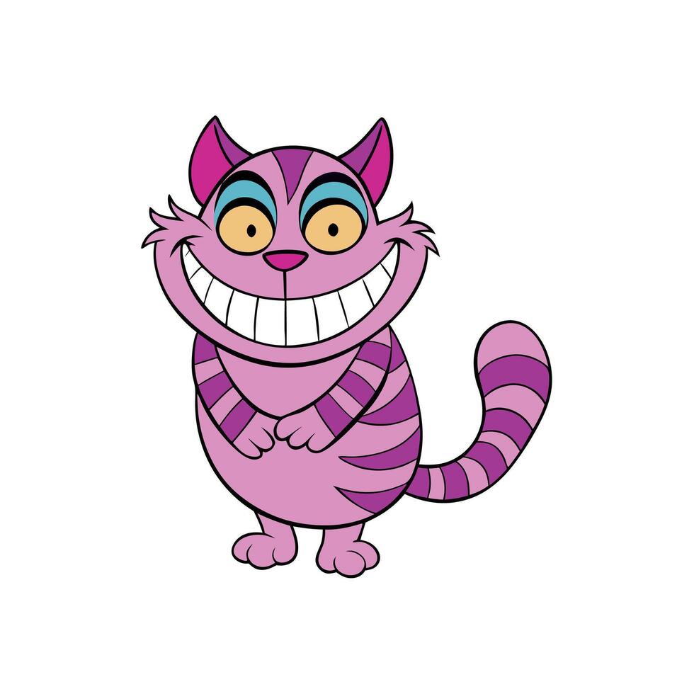Illustration of a Cheshire Cat. Scary character design. vector