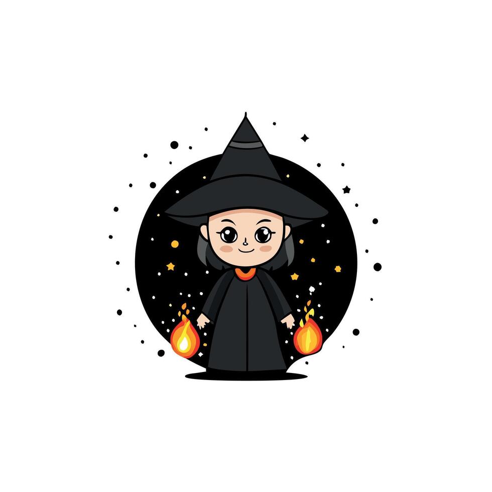 Halloween Witch . Fire embers particles over black background. Fire sparks background. Abstract dark glitter fire particles lights. vector