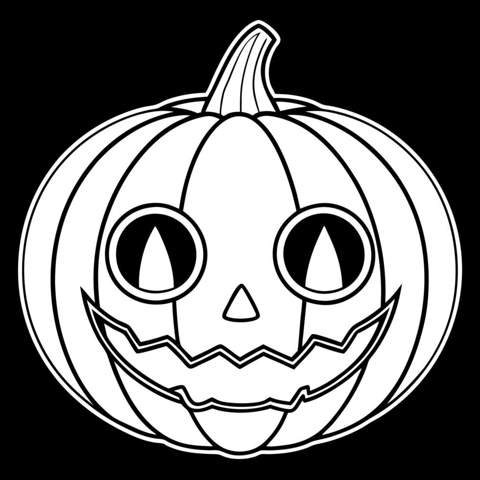 Halloween pumkin with glowing eyes on black background vector