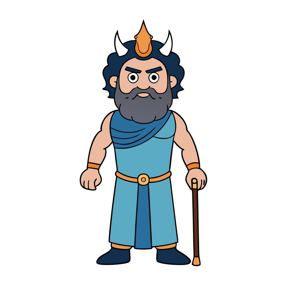 Ancient greek god Hades. Created with technology. vector