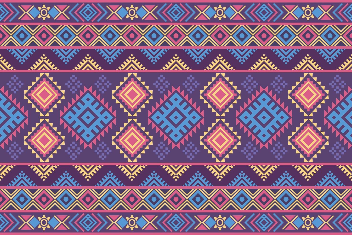 Colorful Aztec native seamless pattern. Purple Navajo seamless pattern. vector