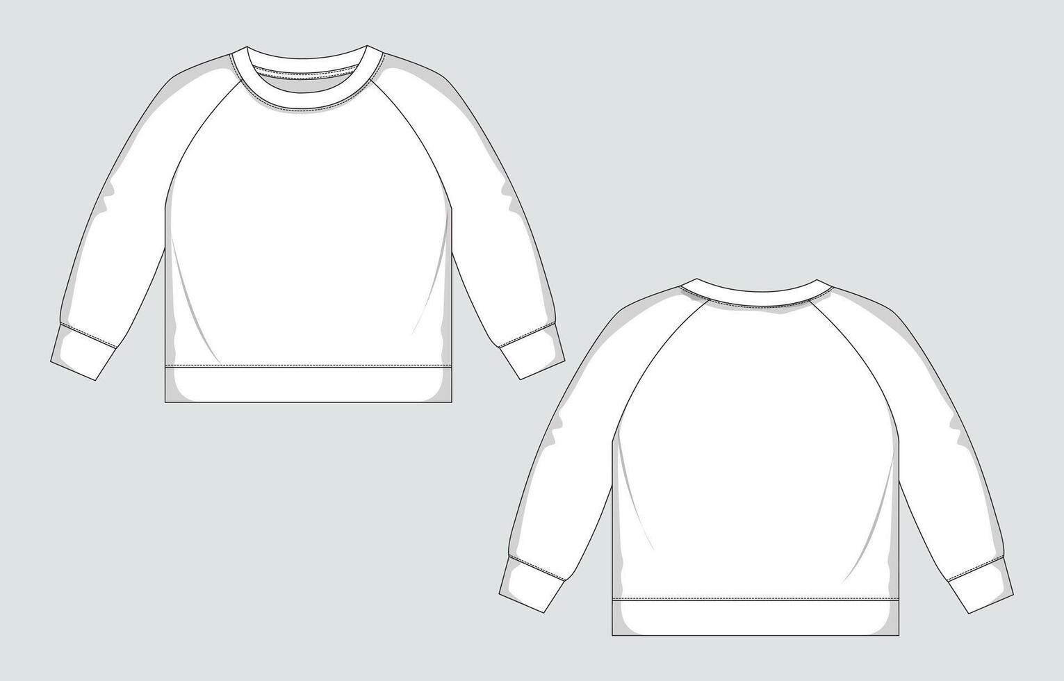 Sweater template template for men and women vector