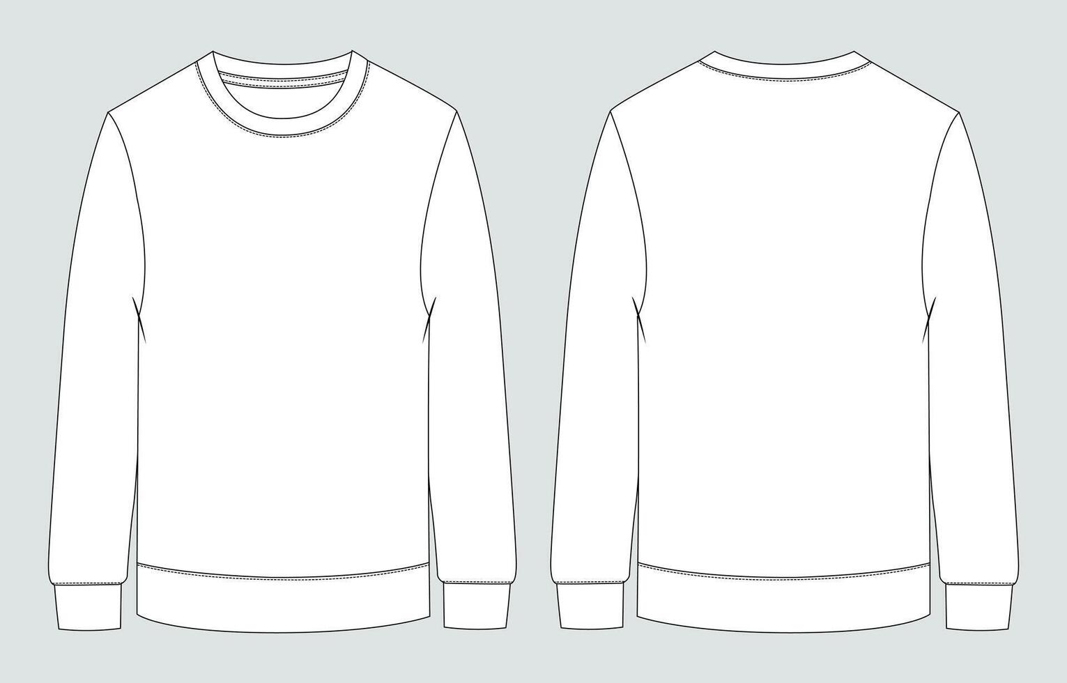Sweater template blank white template vector