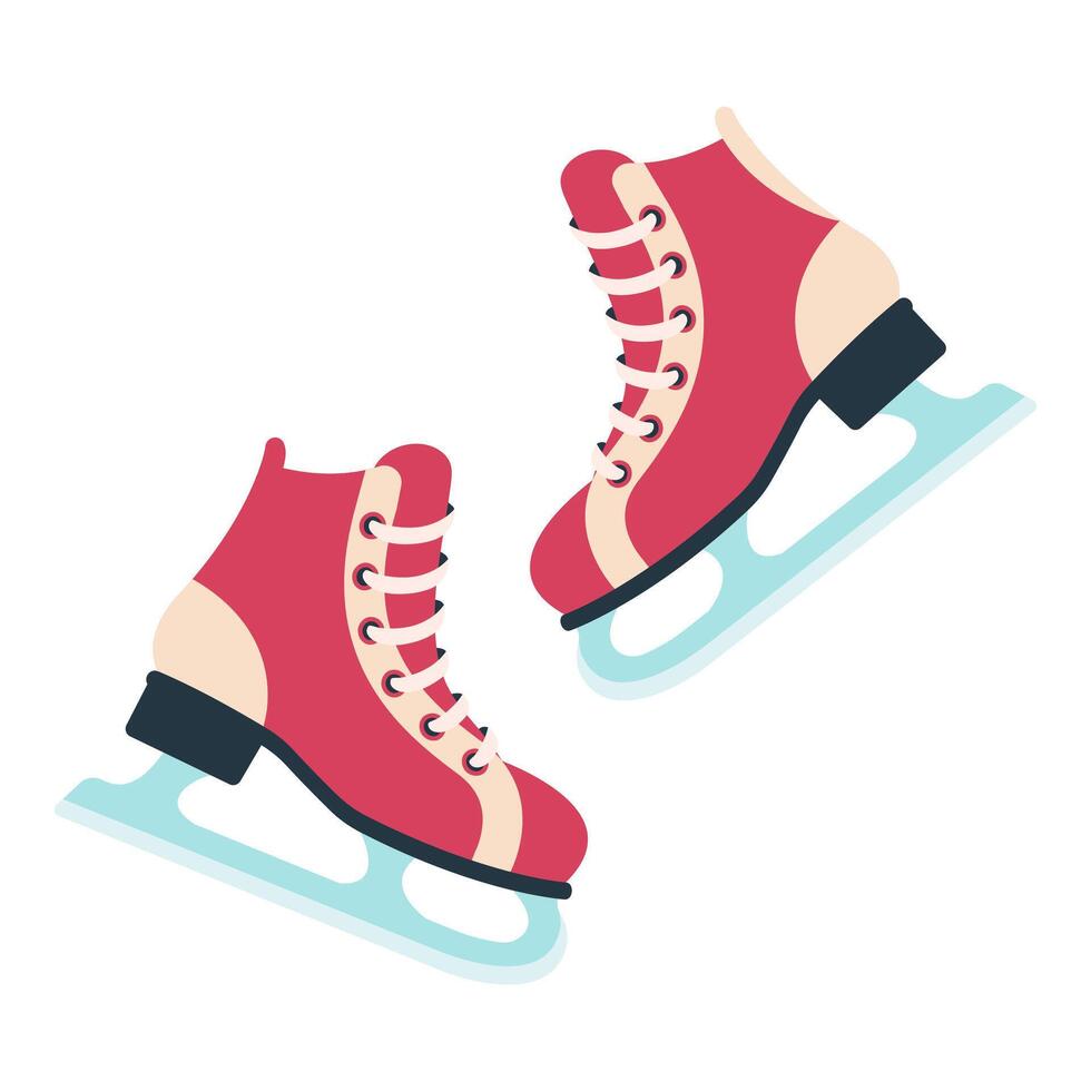 Hand drawn skates on a white background vector