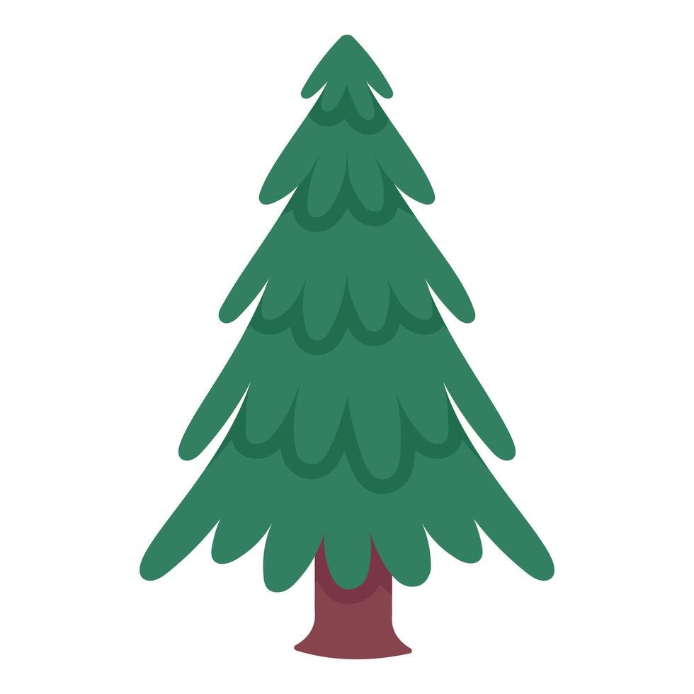 Hand drawn christmas tree on white background vector