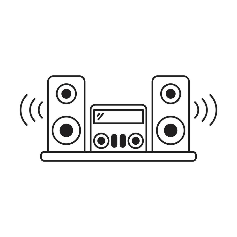 Audio System icon on white background vector