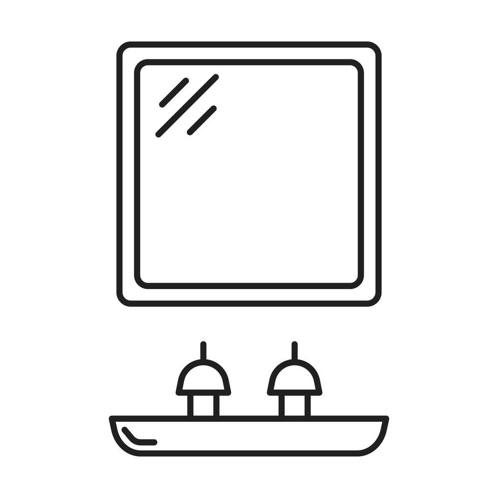 mirror icon on white background vector
