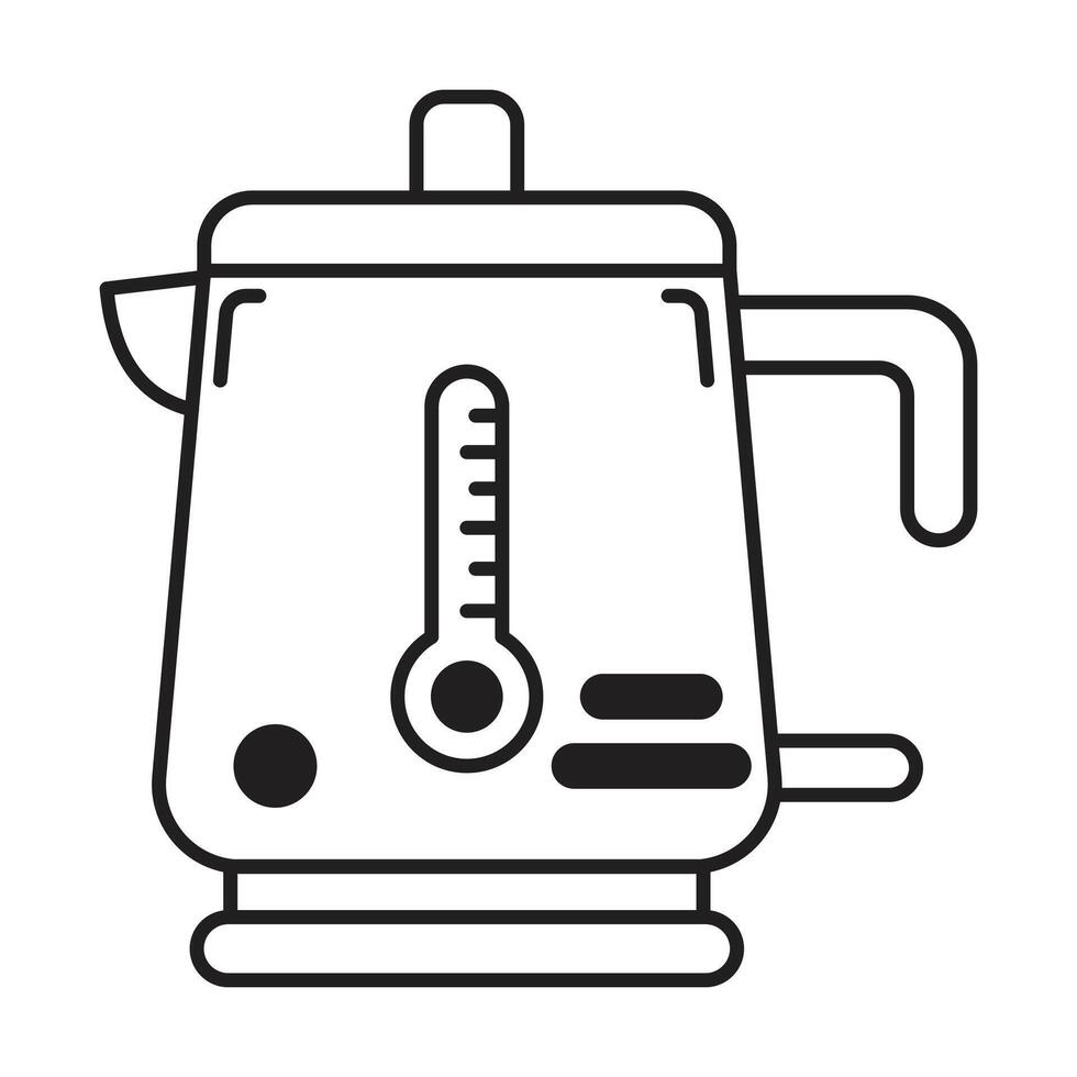 Electric kettle icon on white background vector