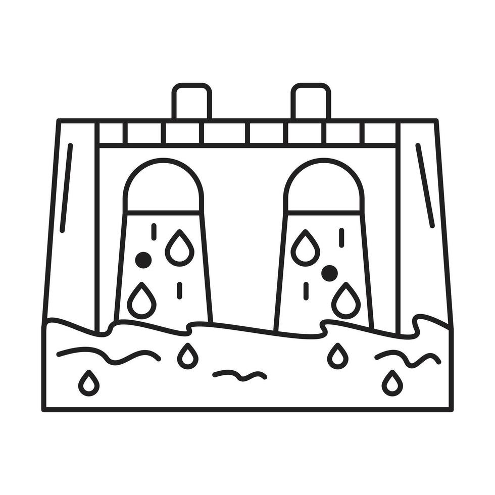 dam icon on white background vector