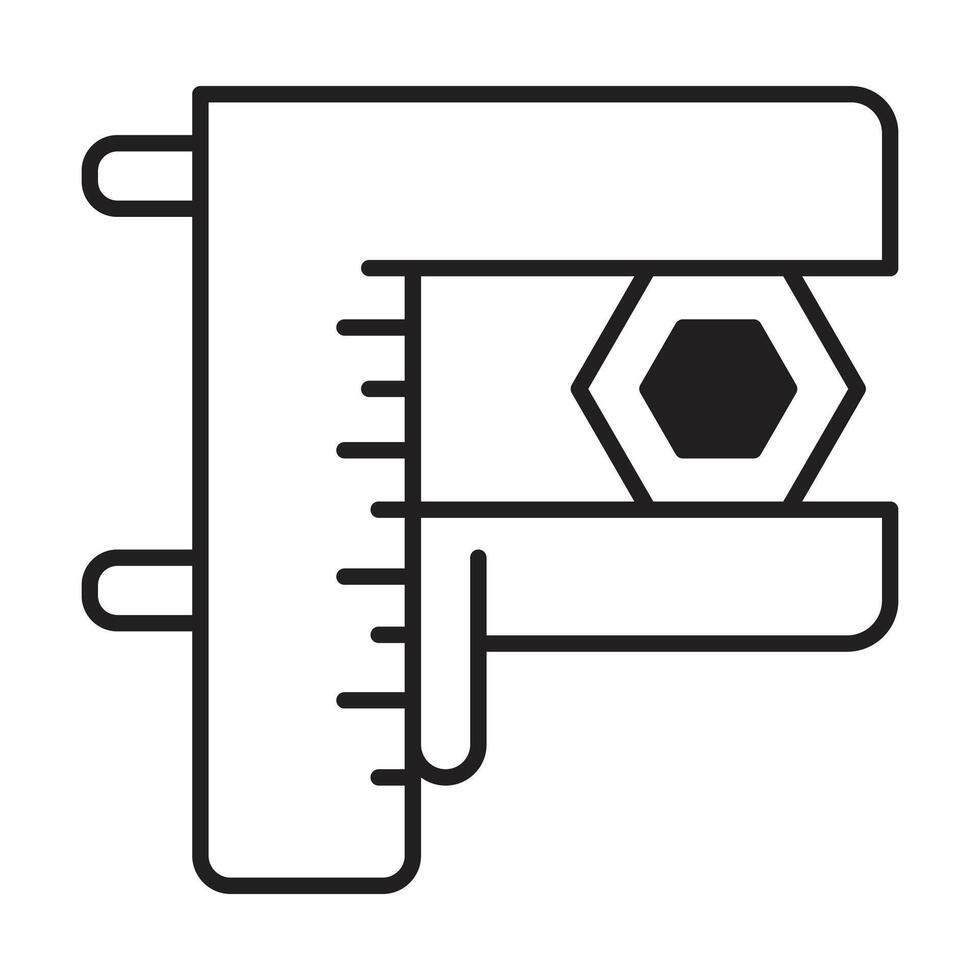 Measuring tools icon on white background vector