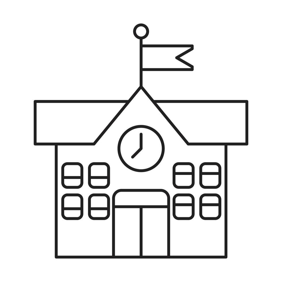 school icon on white background vector