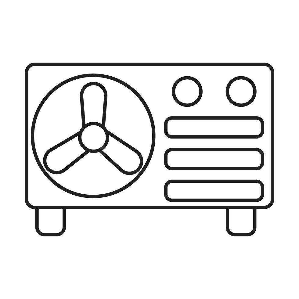 Air conditioner icon on white background vector
