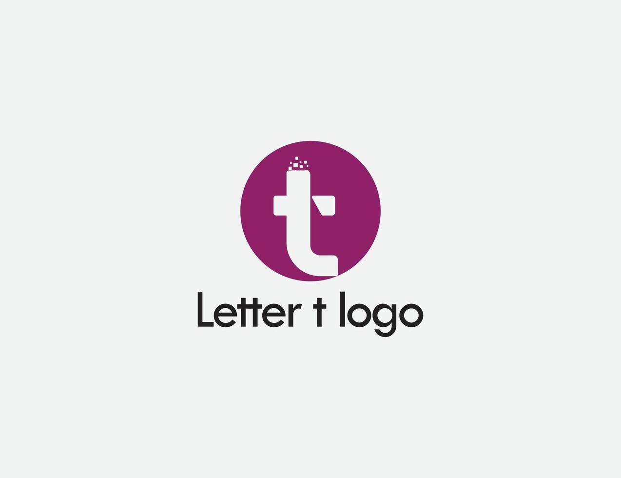 Letter t logo for technology company website vector