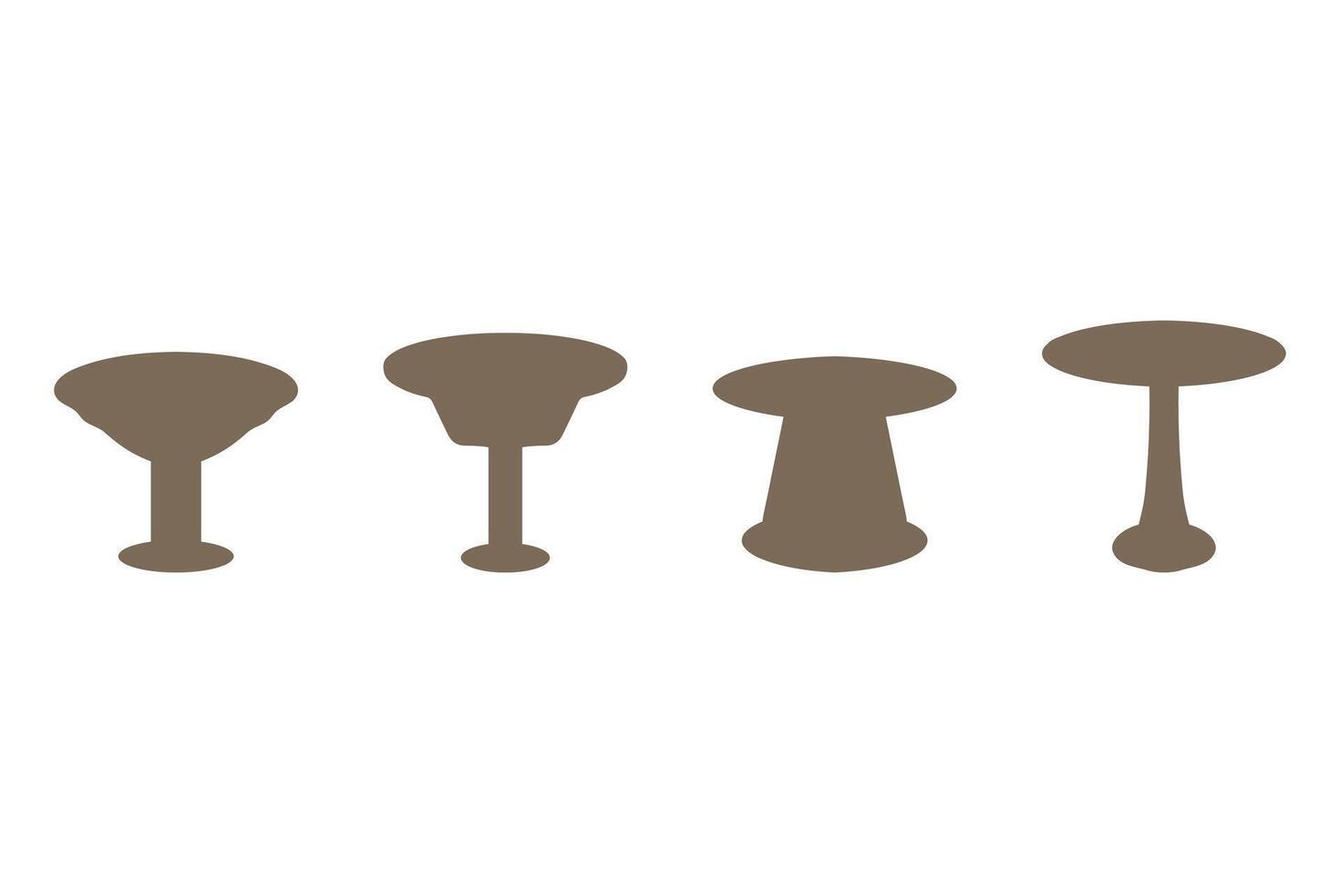Simple table illustration design set vector