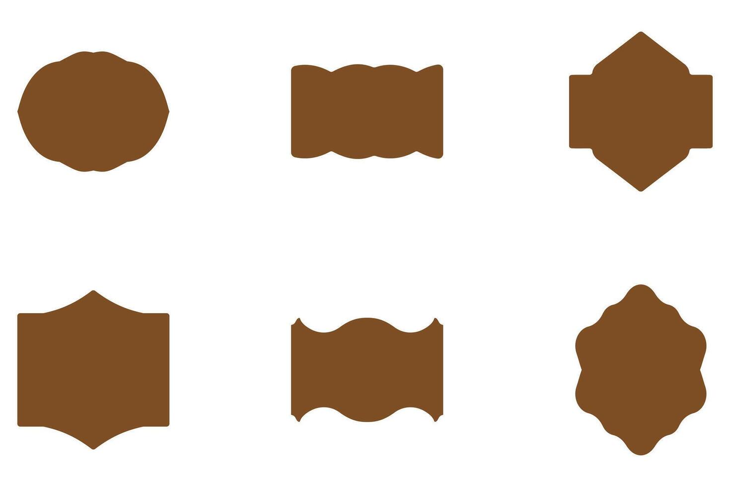 Brand label frame set design vector