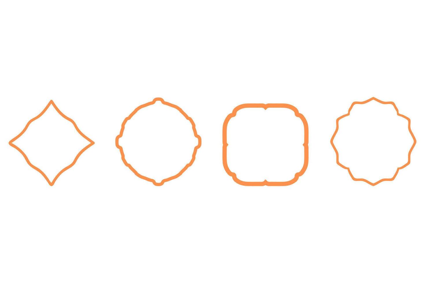 Decorative ornament frame design set vector