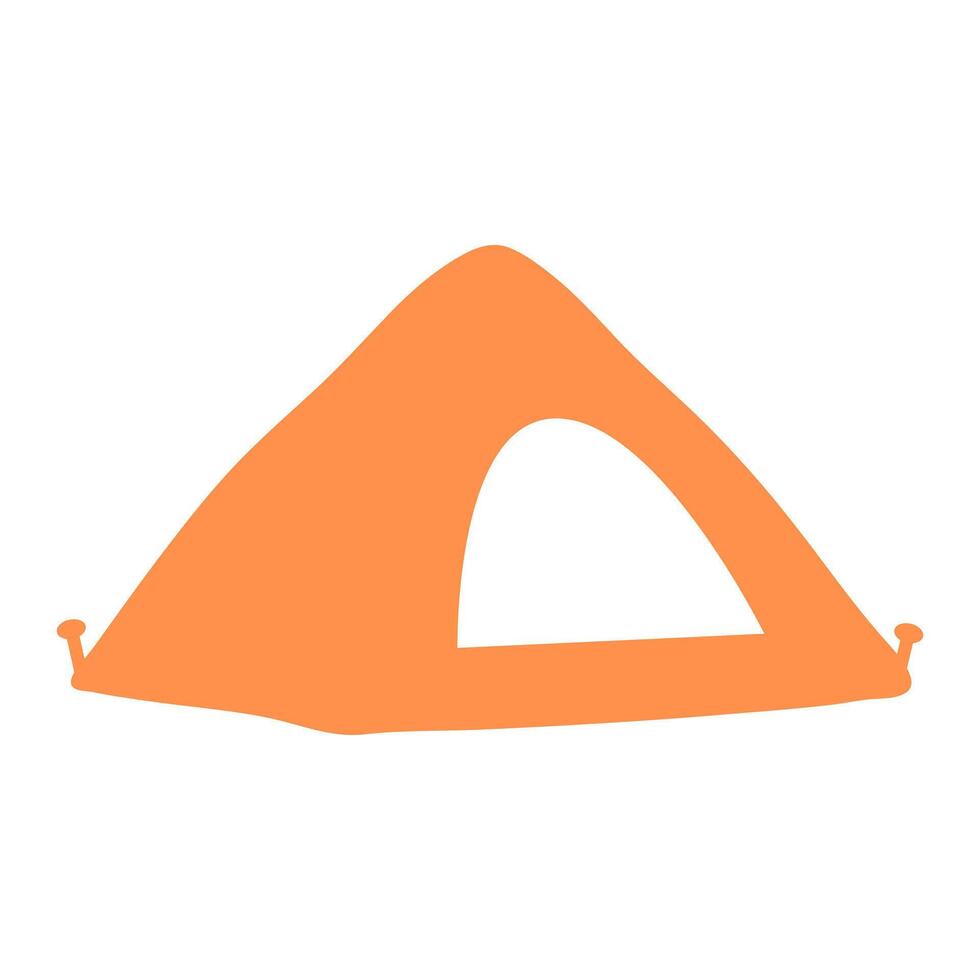 Simple camping tent illustration design vector