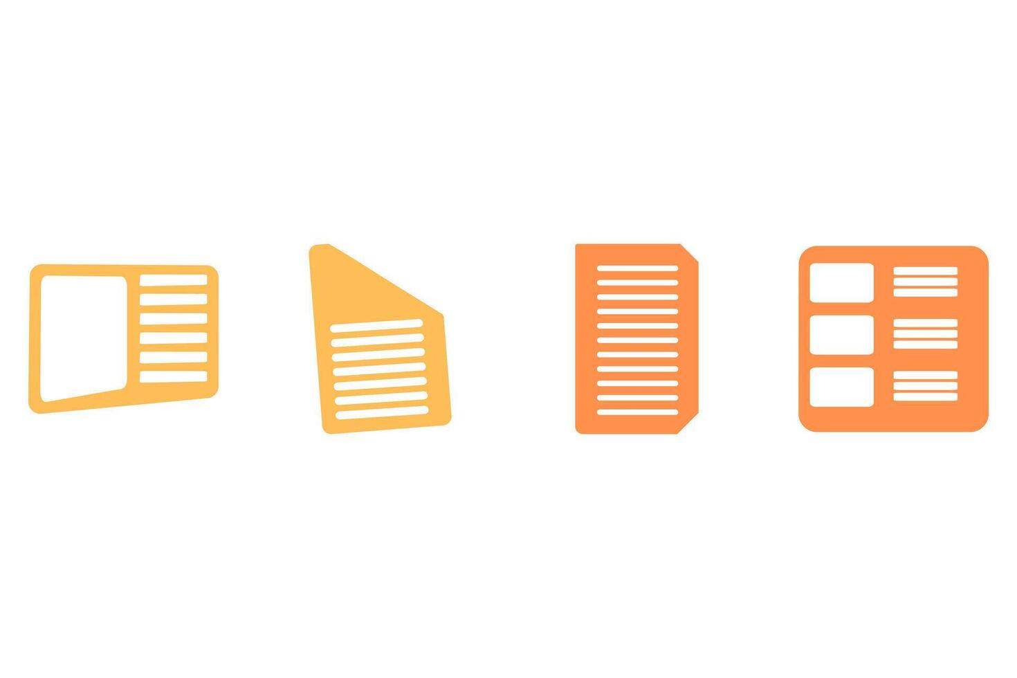 Simple document illustration design set vector