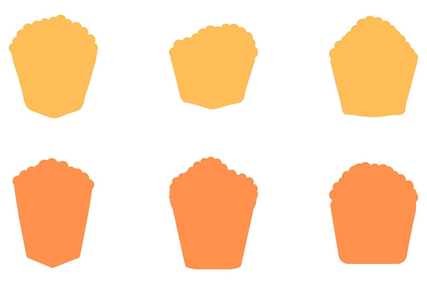 Simple popcorn illustration design set vector