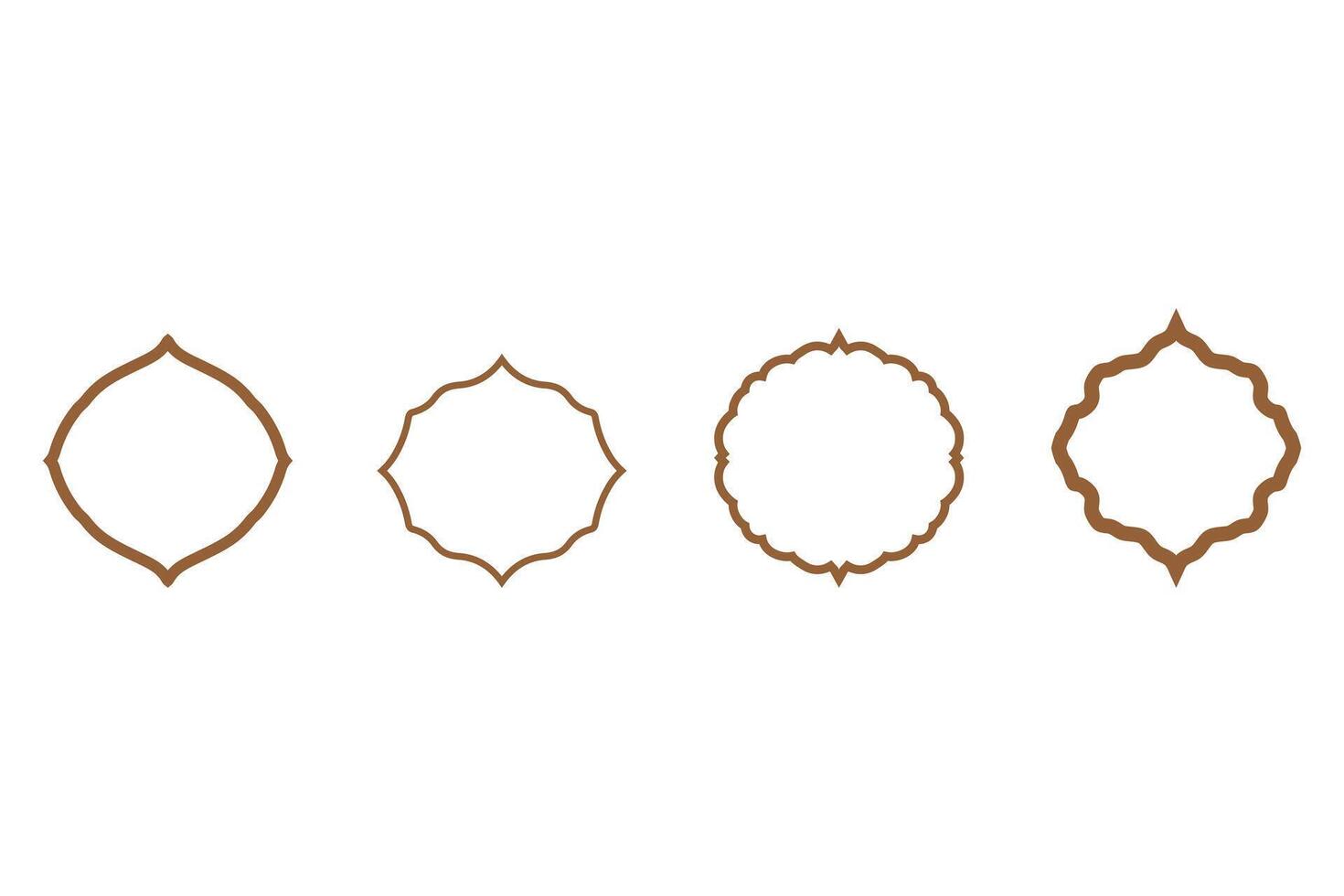 Decorative ornament frame design set vector