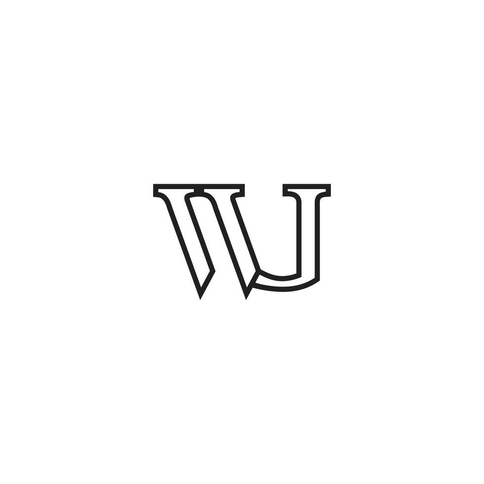 Modern Unique Hexagon Letter UW Logo Design Template. Elegant initial UW Letter Logo Concept vector