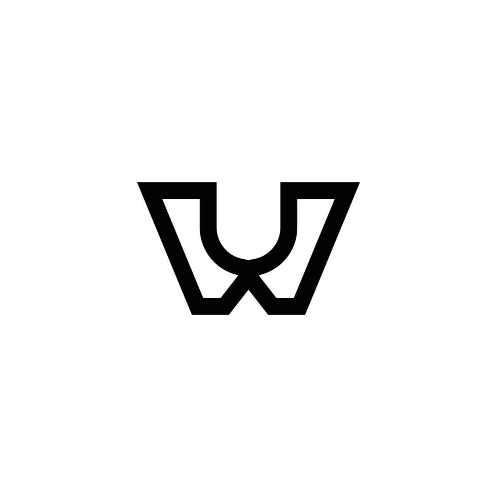 Letters UW and WU 3D Monogram Logo, Suitable for business with UW or WU initials vector