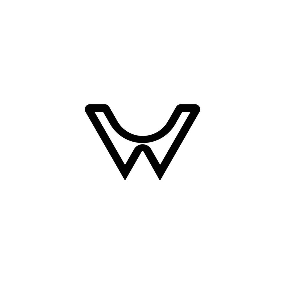UW logo design for festival or party. Initial letter u and w in graffiti style. Creative modern lettering company name of font typography. vector