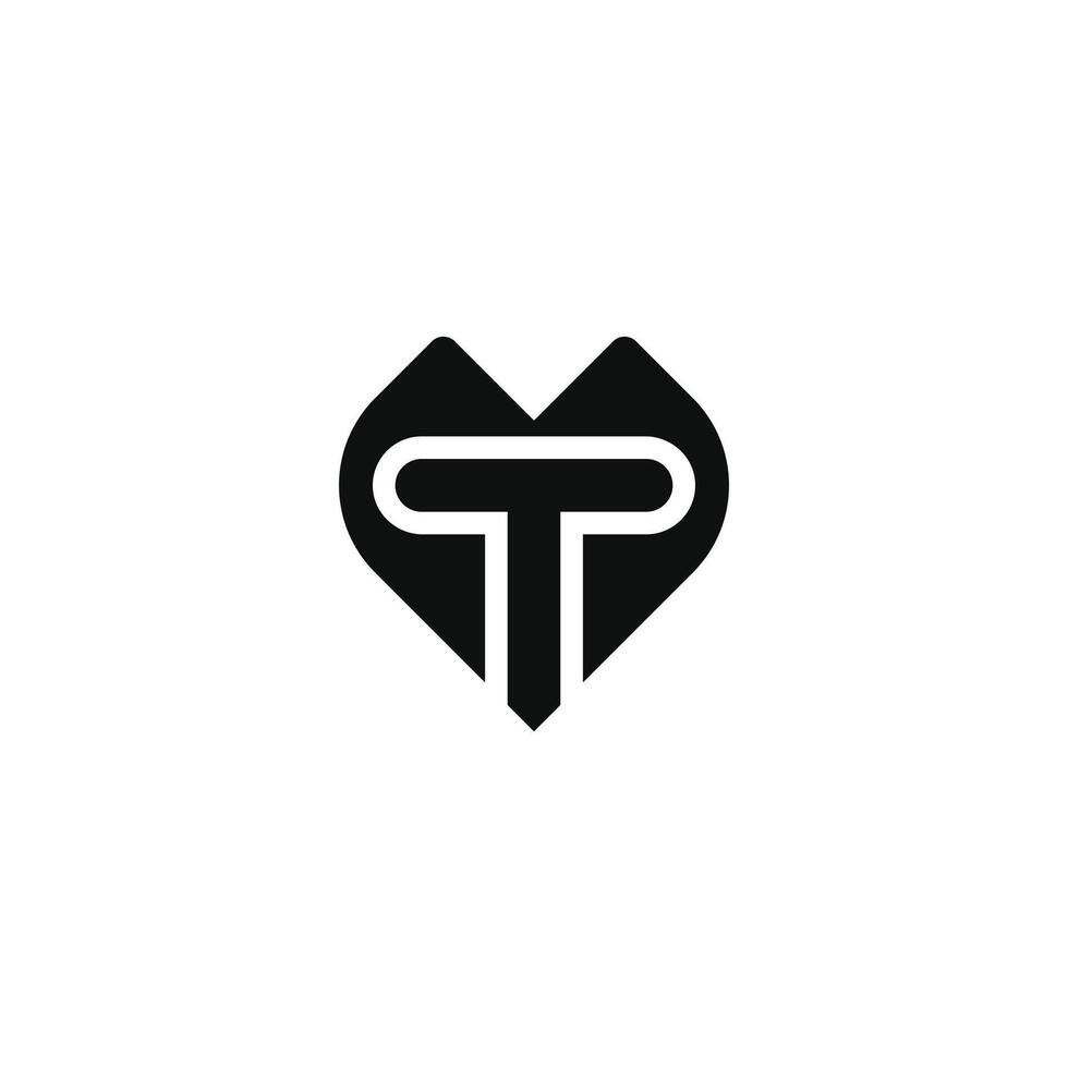 MT, TM Abstract Letters Logo Emblem Monogram. Alphabet letters Initials Monogram logo MT TM vector