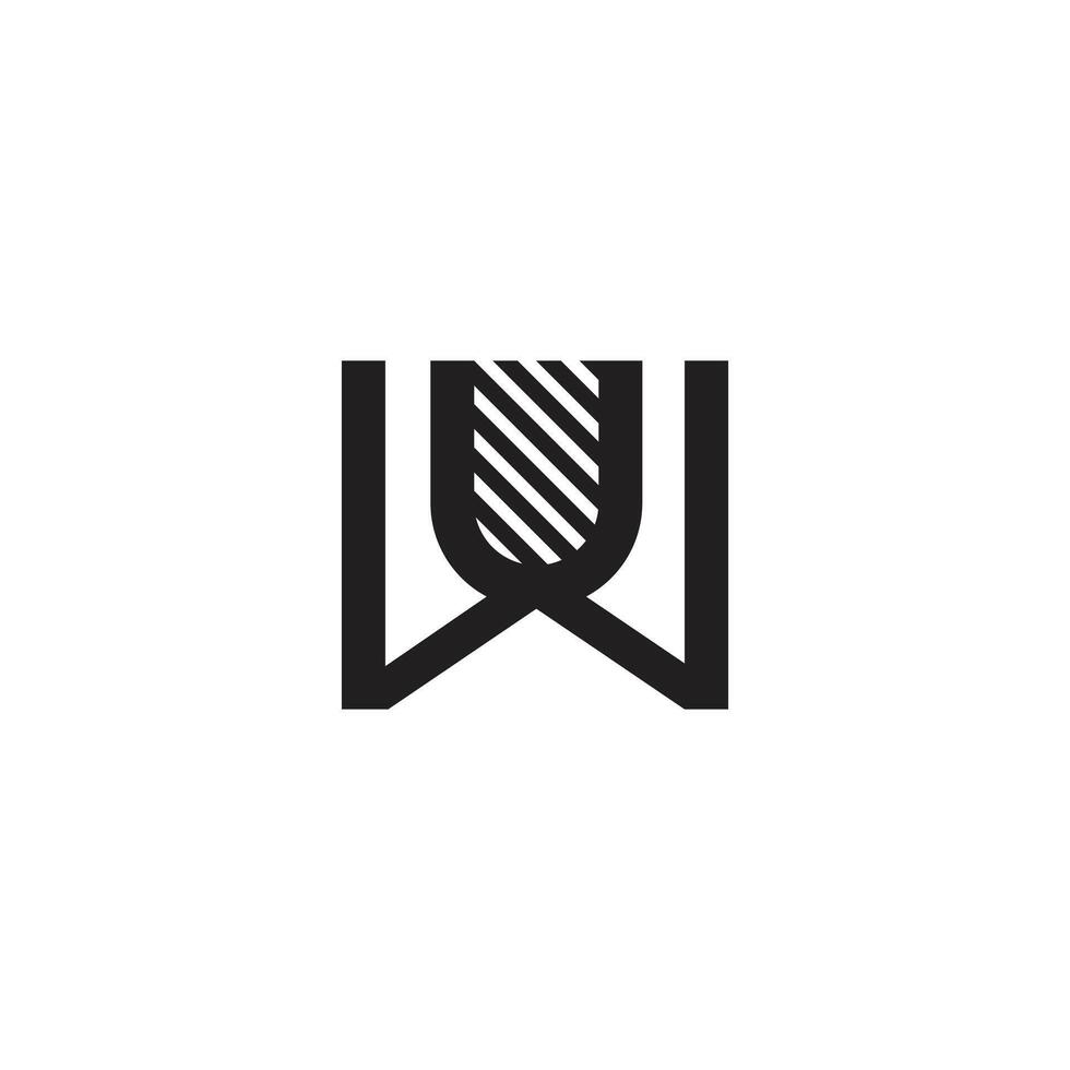 Abstract letter UW logo. This logo icon incorporate with abstract shape vector
