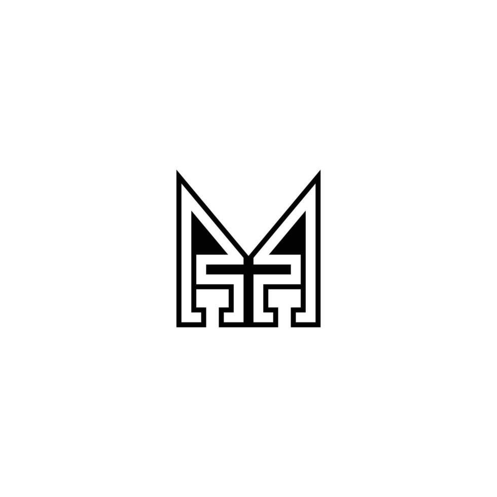 Creative abstract letter TM logo design. Linked letter MT logo design. vector