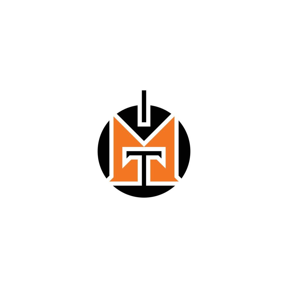 Powerful MT or TM letter logo design . Initial Letter TM Logo Template design. Linked letter TM logo design. vector