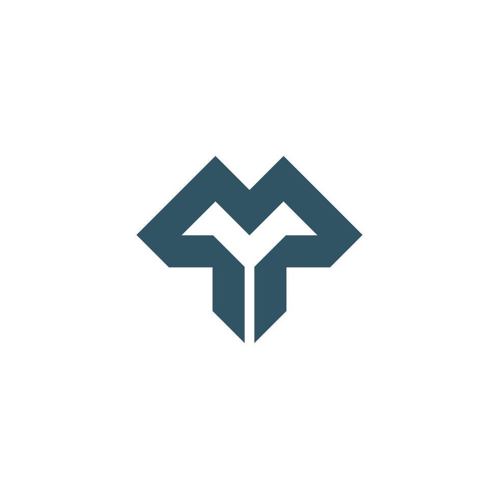 TM or MT abstract outstanding professional business awesome vector