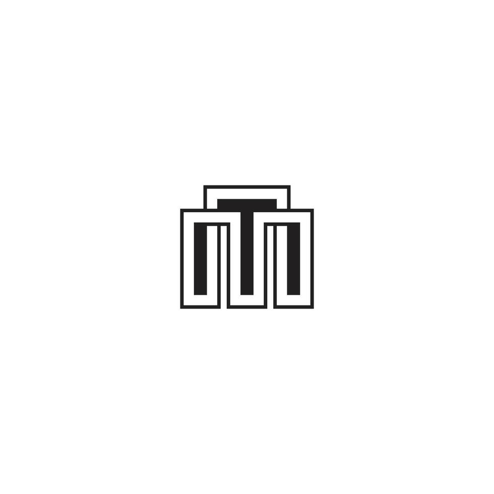 MT or TM logo with classic modern style for personal brand, wedding monogram. Alphabet letters Initials Monogram logo MT TM vector