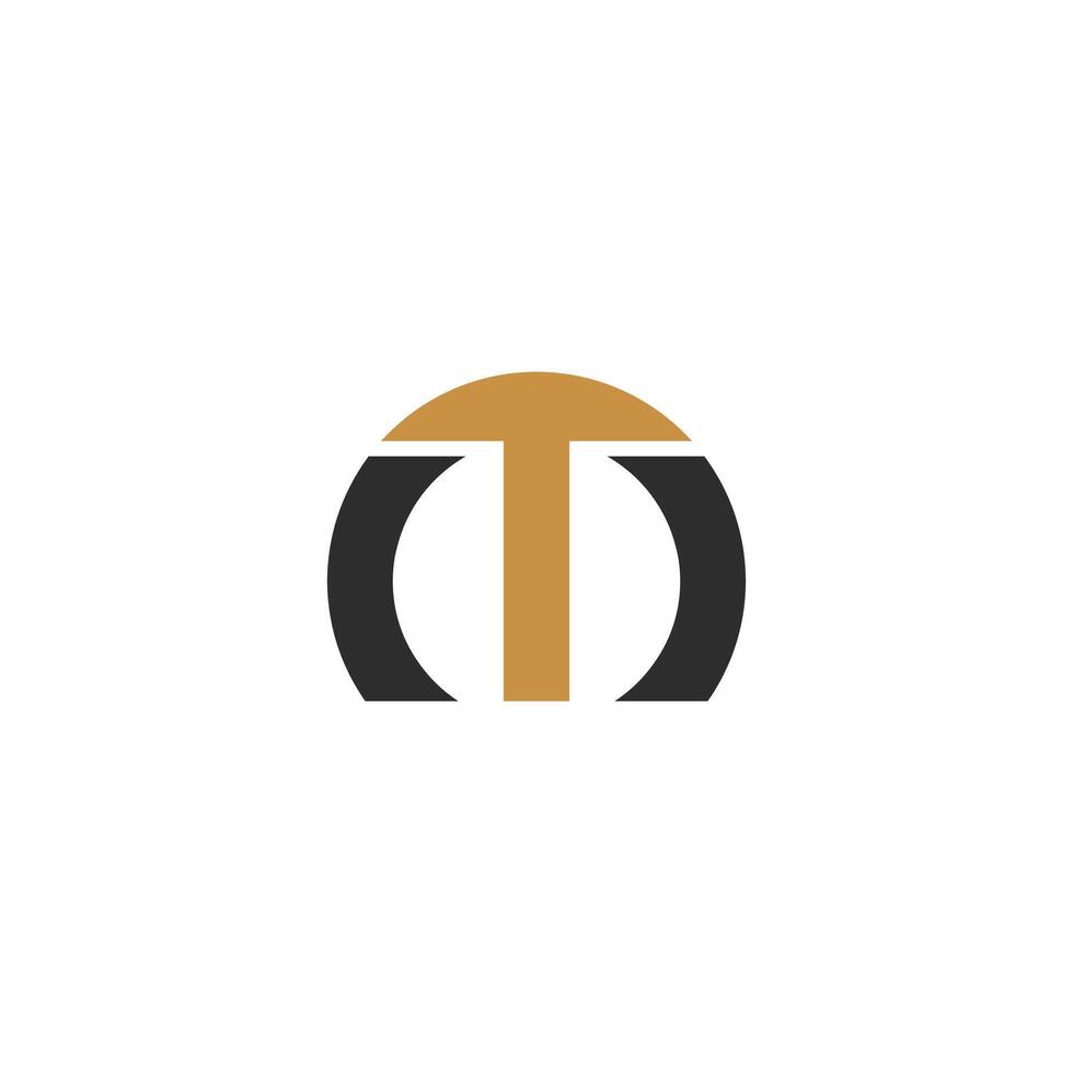 MT letter logo design with circle. MT, TM initial based alphabet icon logo design vector