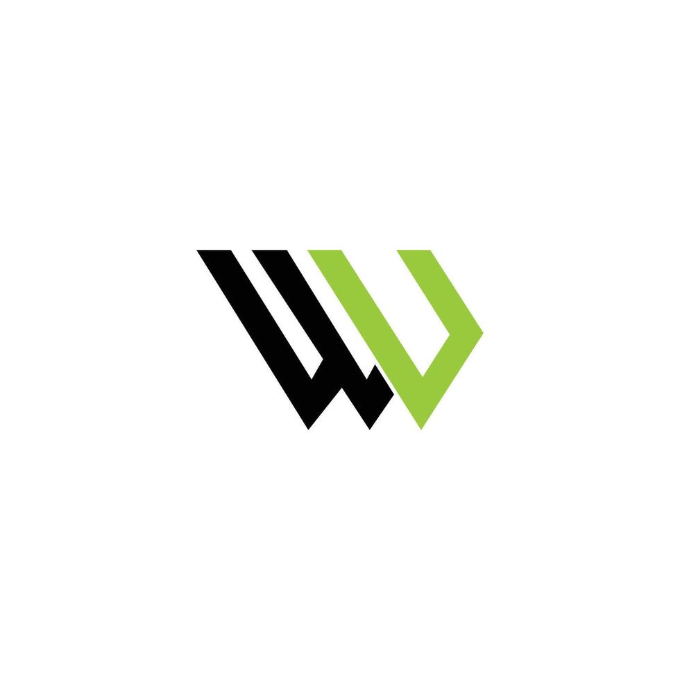 Initial Letter WU Logo Design Template WU Logo vector