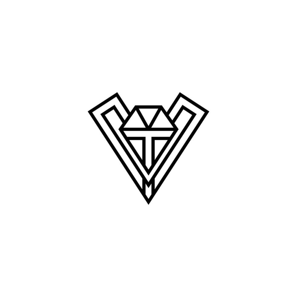 TM initial letters looping linked diamond monogram logo vector
