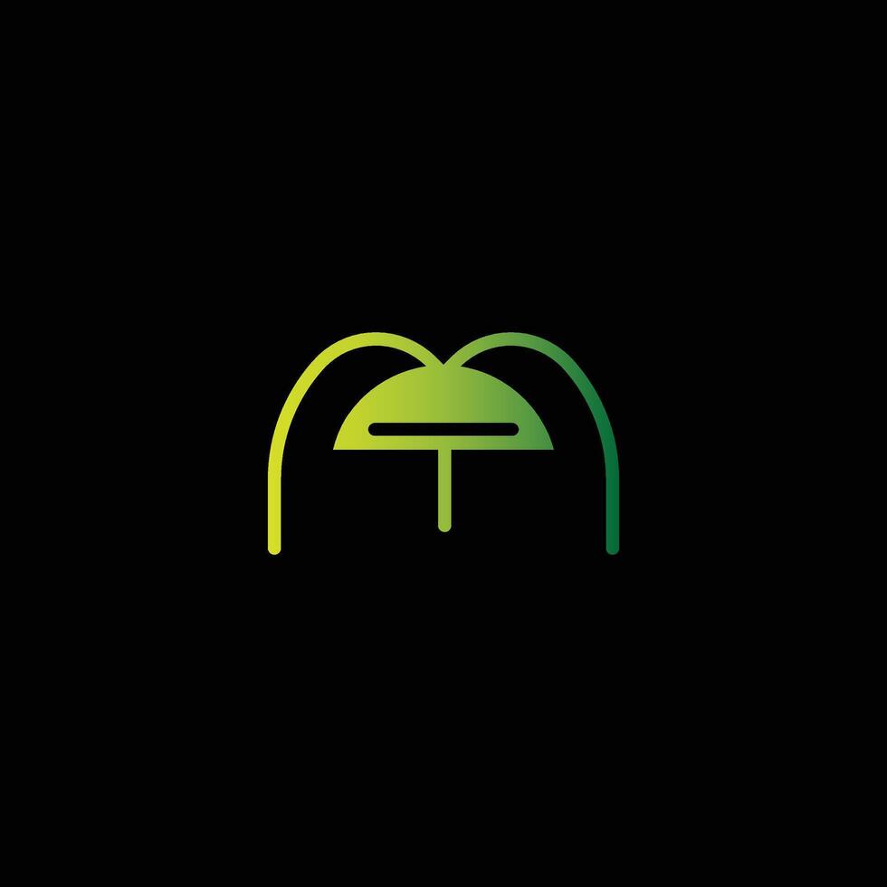 initial letter tm linked round lowercase logo vector