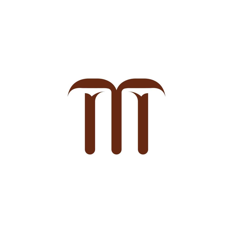 TM Initial handwriting or handwritten logo for identity. Logo with hand drawn style. vector