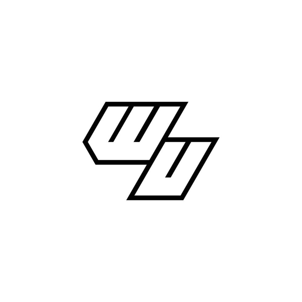 Modern Letter WU Logo for Corporate Business Brand Identity Creative WU Logo Design. WU Abstract initial monogram letter alphabet logo design vector