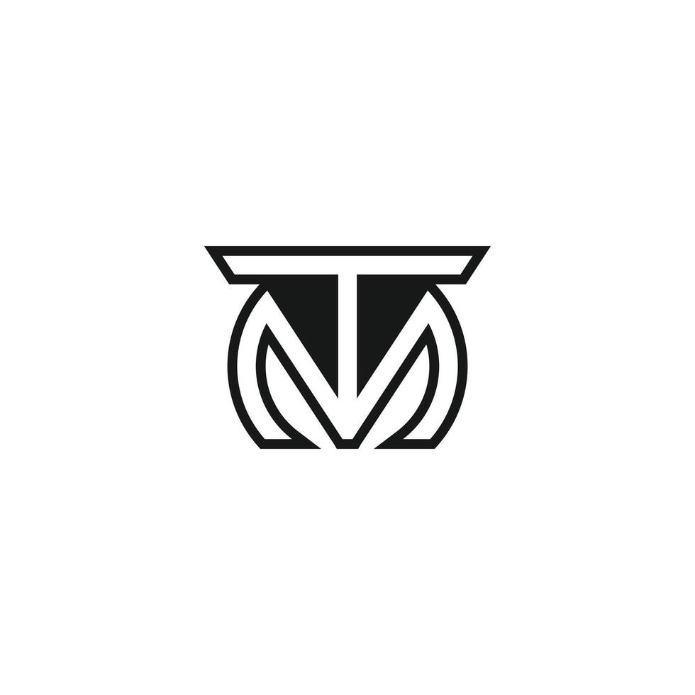 MT - design element or icon. M and T - initials, logo. TM - monogram template or logotype vector