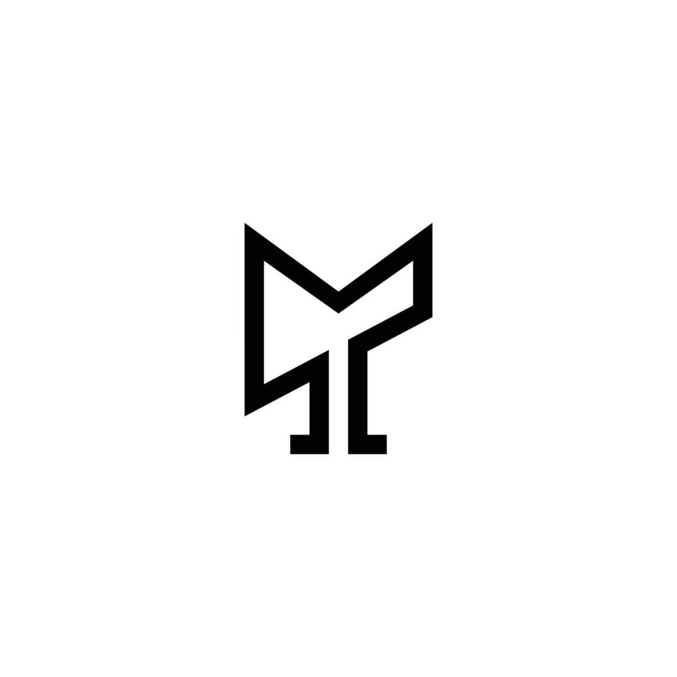 TM monogram logo signature icon. Initial TM Letter Logo Design Template vector