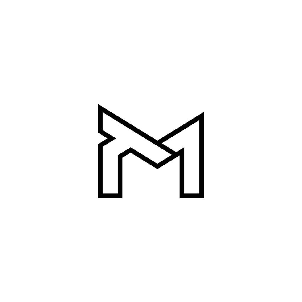 T M TM initial logo signature. Handwriting concept logo. vector