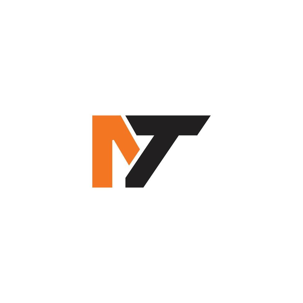 Linked letter TM logo design. TM or MT logo and icon design vector