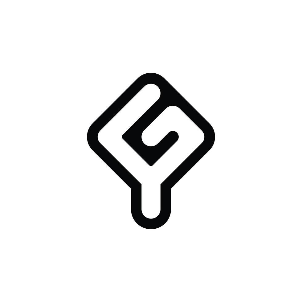 YG Logo monogram with shield shape and outline design template vector