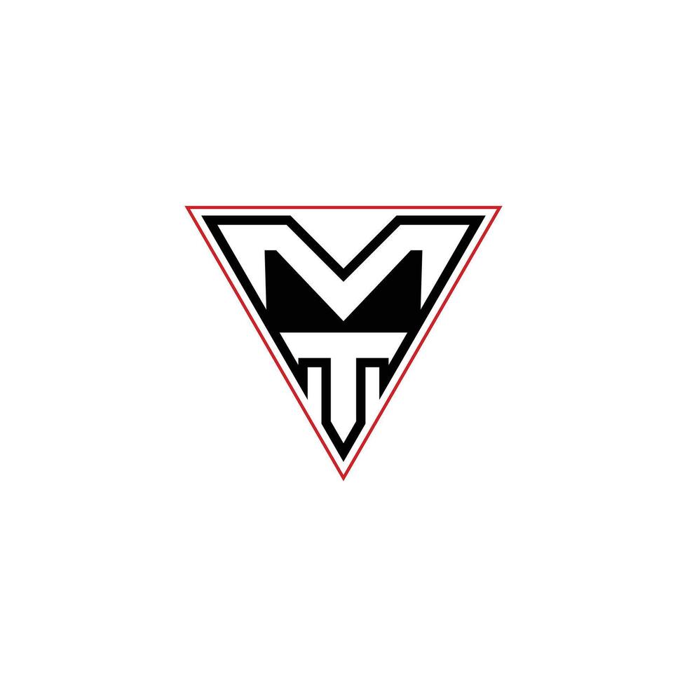 LOGO DESIGN WITH THEME LETTER T AND M vector