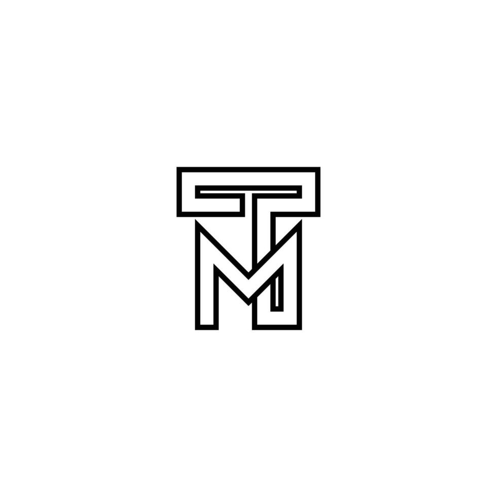 TM handwriting initial logo vector