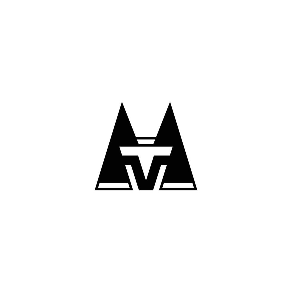 Alphabet letters monogram icon logo of TM MT vector