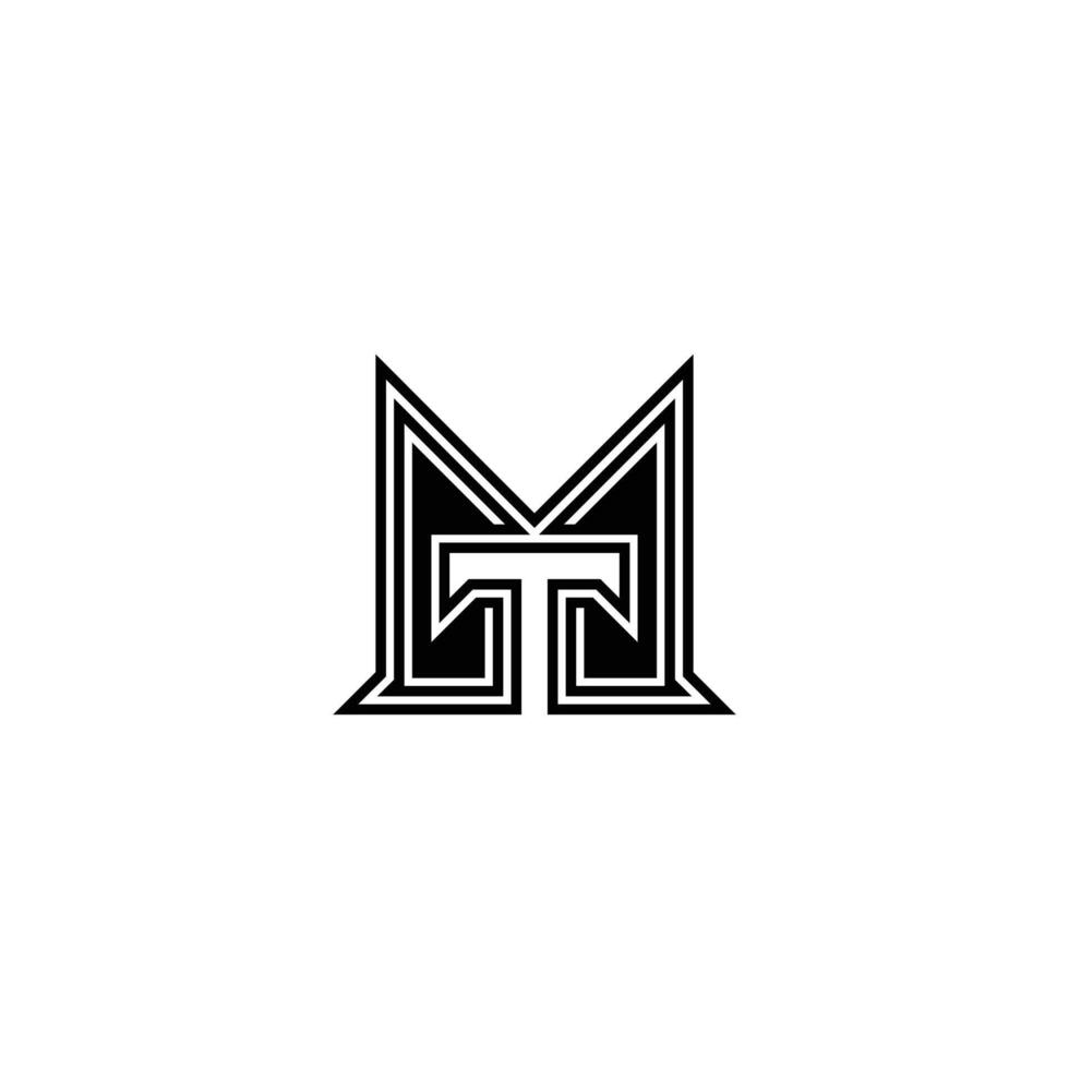 MT, TM, Abstract initial monogram letter alphabet logo design vector