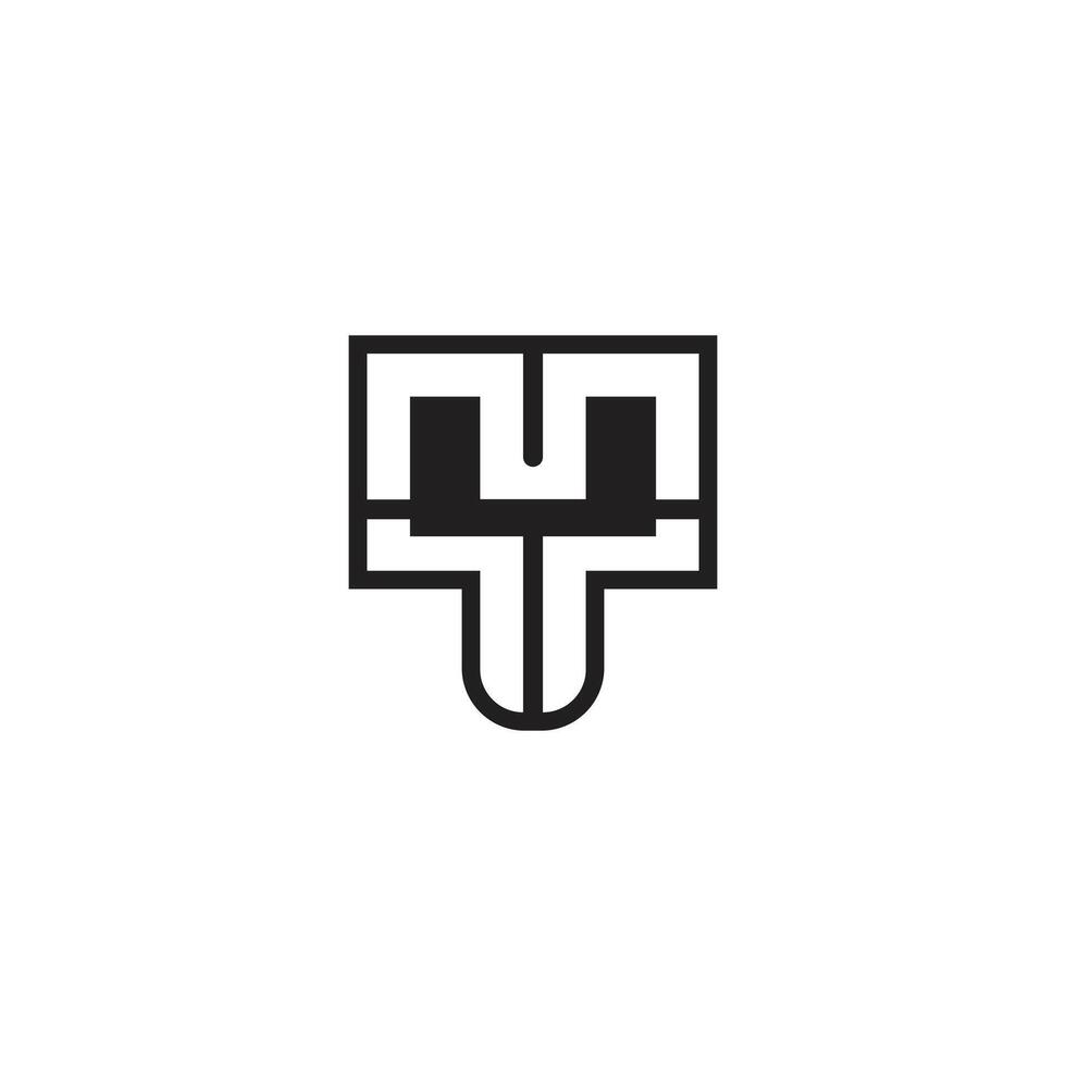 letter TM logo design. Initial letter tm or mt logo design template vector